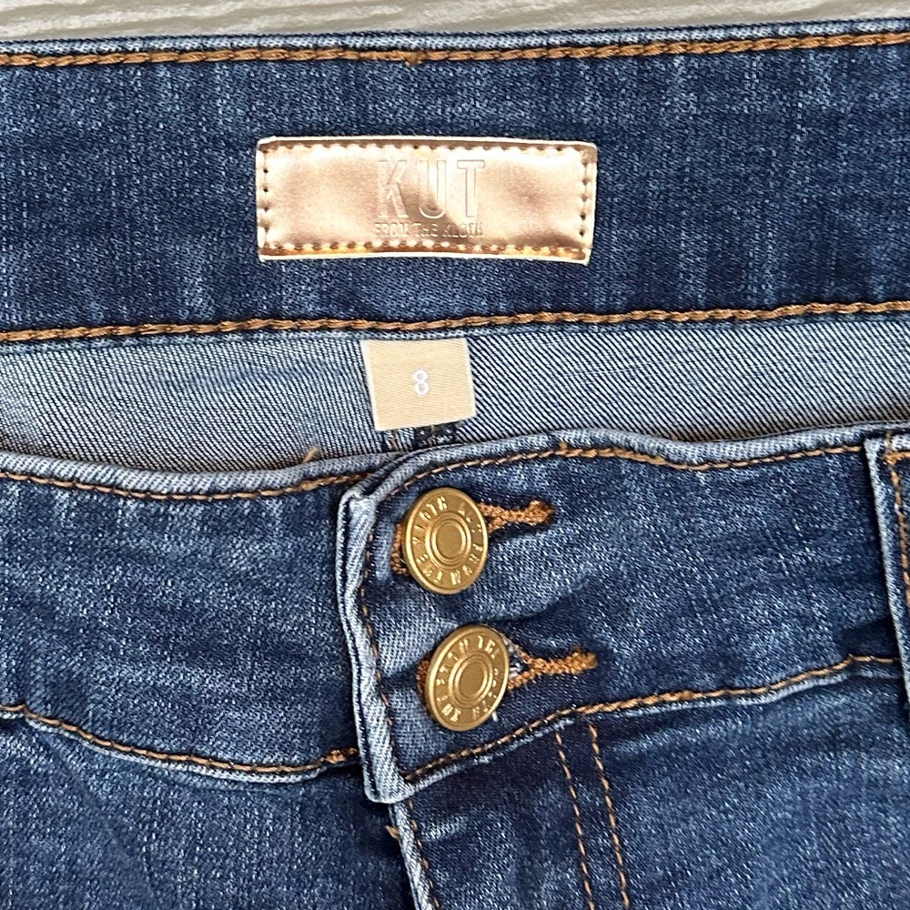 Kut from the Kloth Amy Crop Straight Leg Jeans Size 8 - Picture 3 of 4